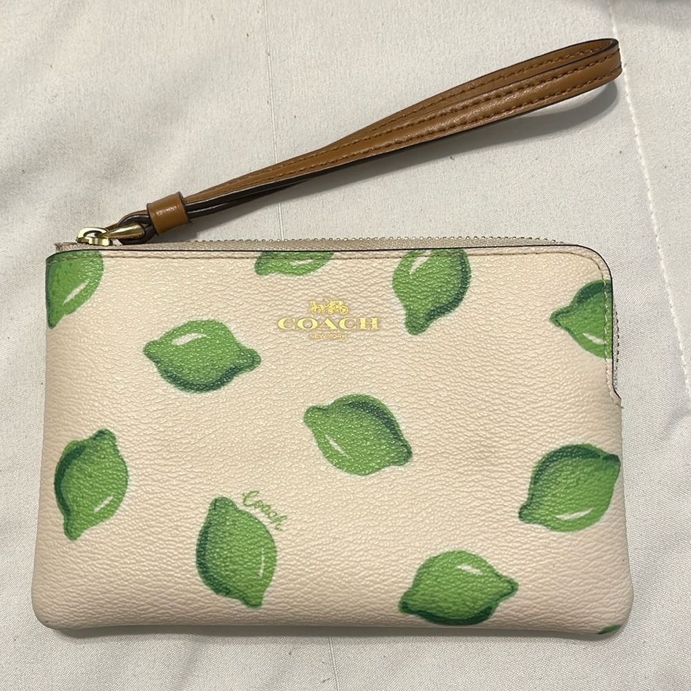 Coach corner zip wristlet